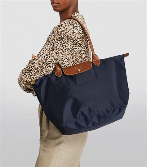 navy blue longchamp bag|longchamp le pliage large navy.